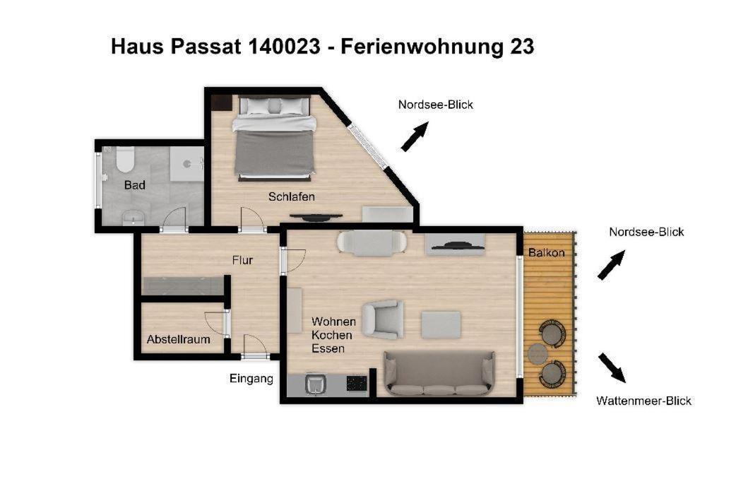 Haus Passat Ferienwohnung 23 Wangerooge Eksteriør bilde